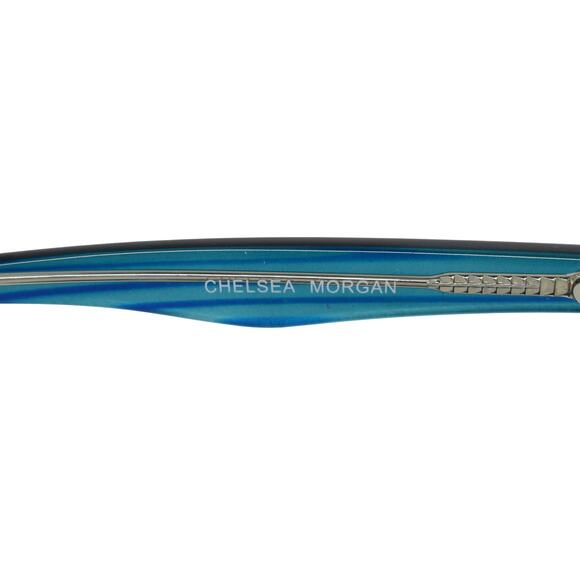 Chelsea Morgan CMM6001 Blue 48-17-135mm Eyeglasses FRAMES ONLY - GOOD - READ - Picture 7 of 13